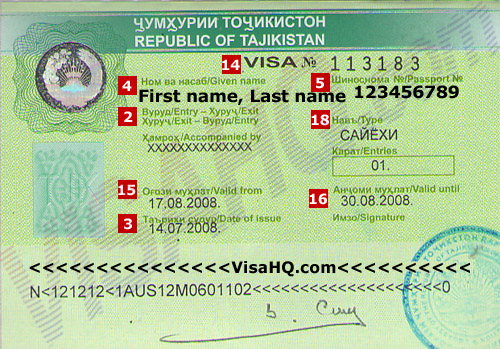 tajikistan visa for uk travel document